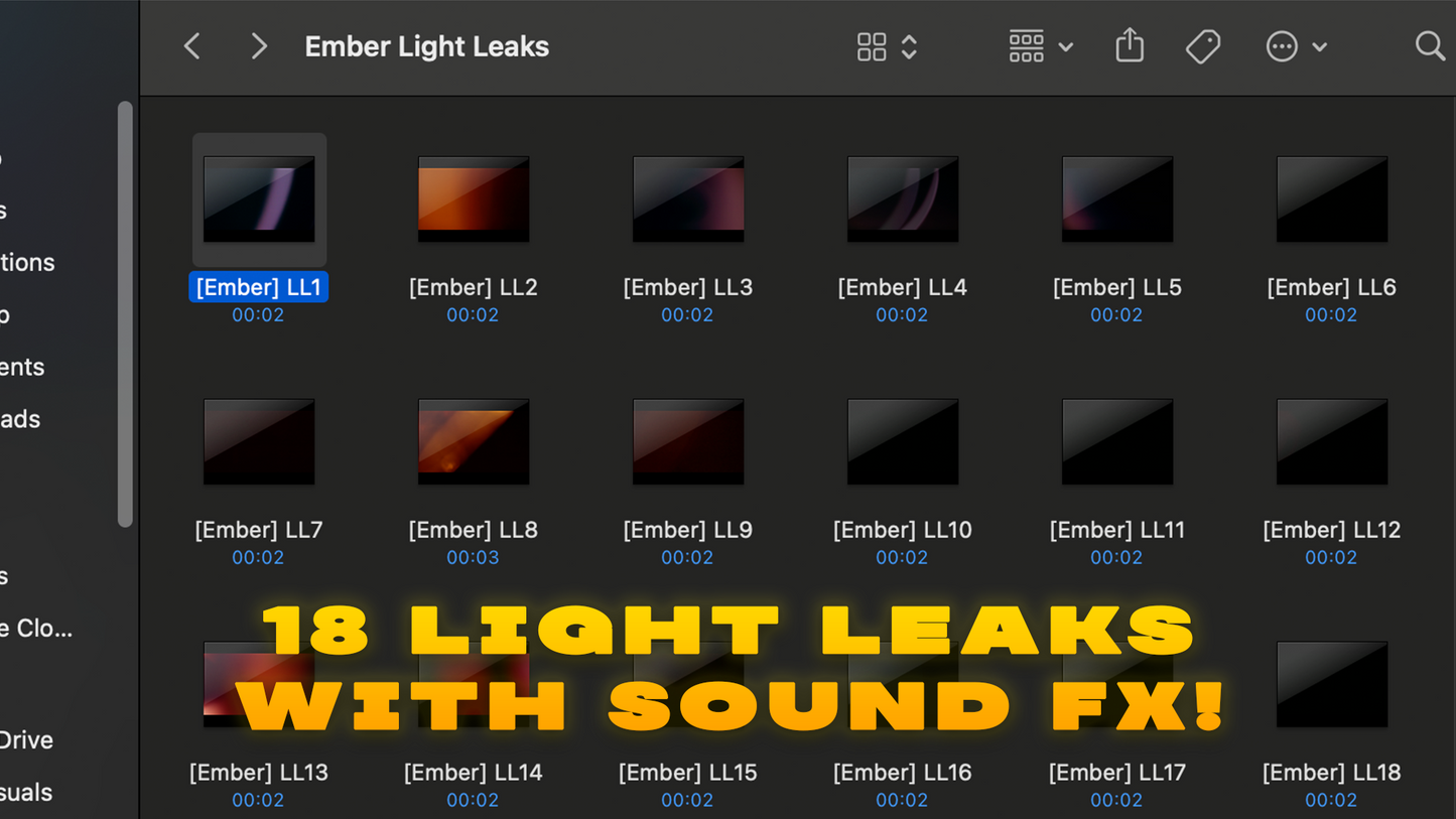 Ember Light Leak Transitions (4K)